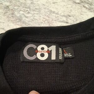 Essentials Black Knit Crewneck Sweater